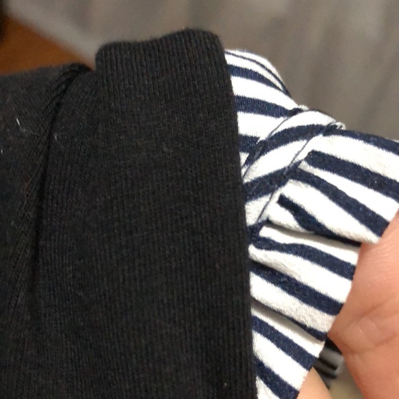 Karl Lagerfeld Paris Sleeveless Blouse-Sz M-Navy & White-EUC - Picture 15 of 16